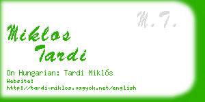 miklos tardi business card