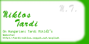 miklos tardi business card